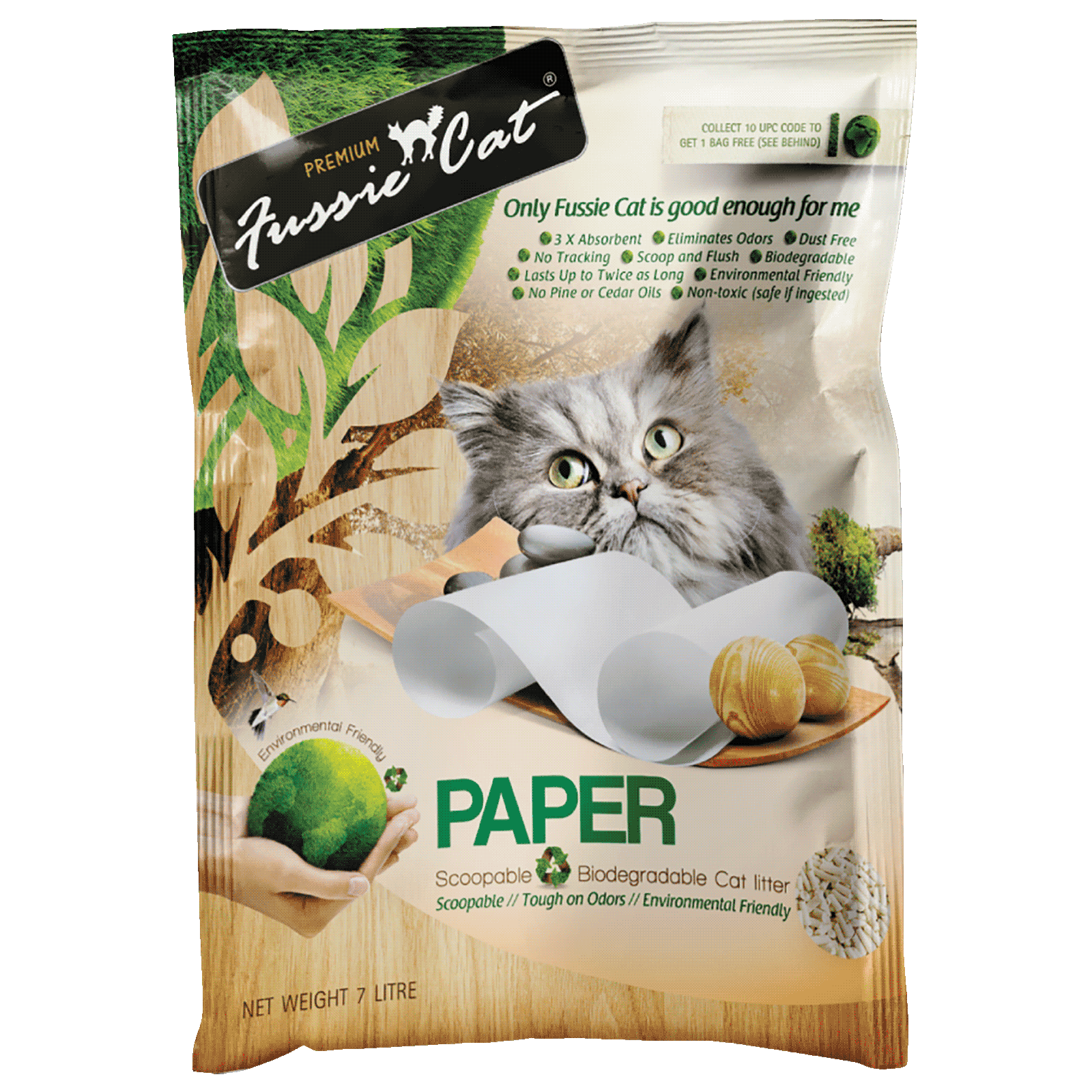 Can you flush shop paper cat litter