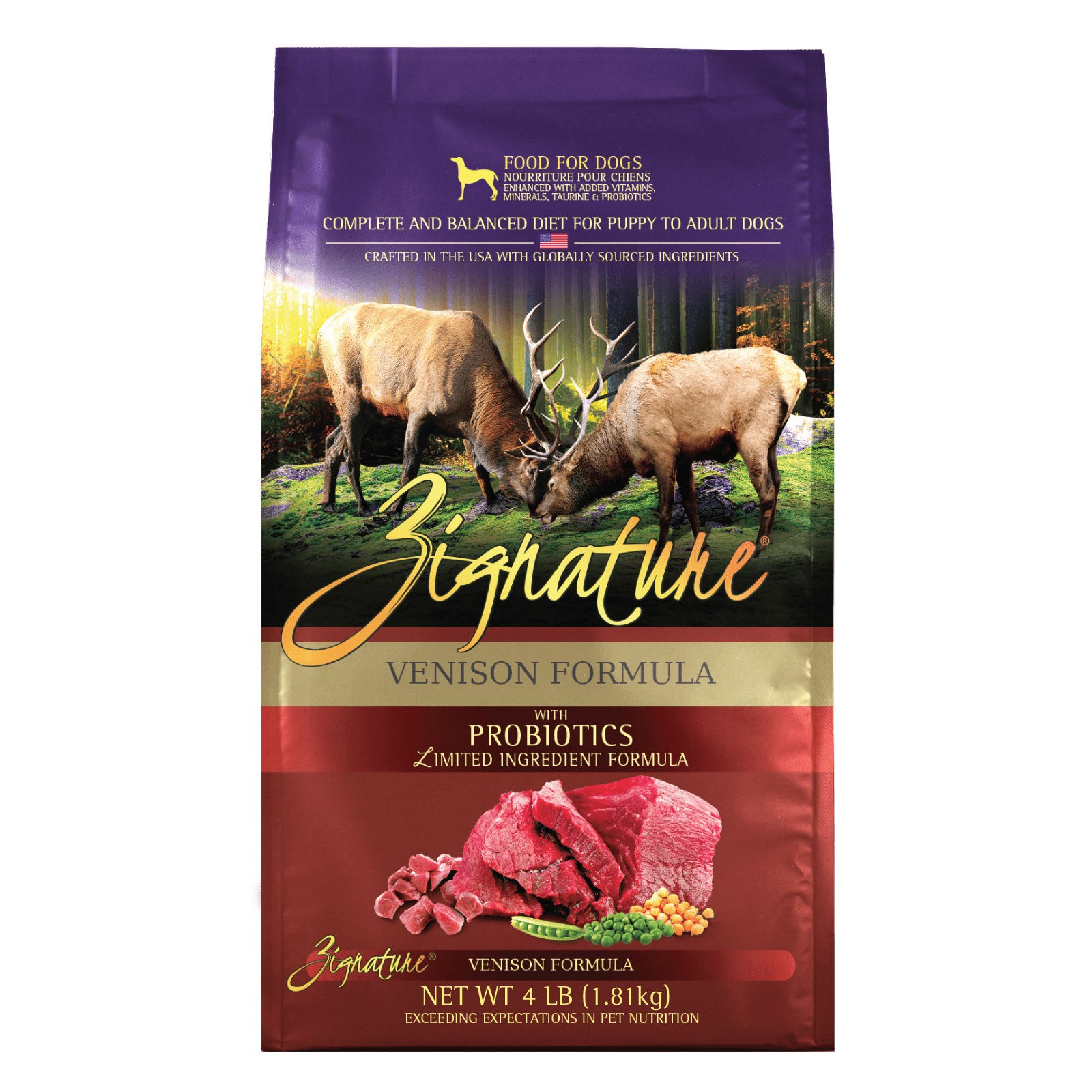 Zignature dog food feeding hot sale guide